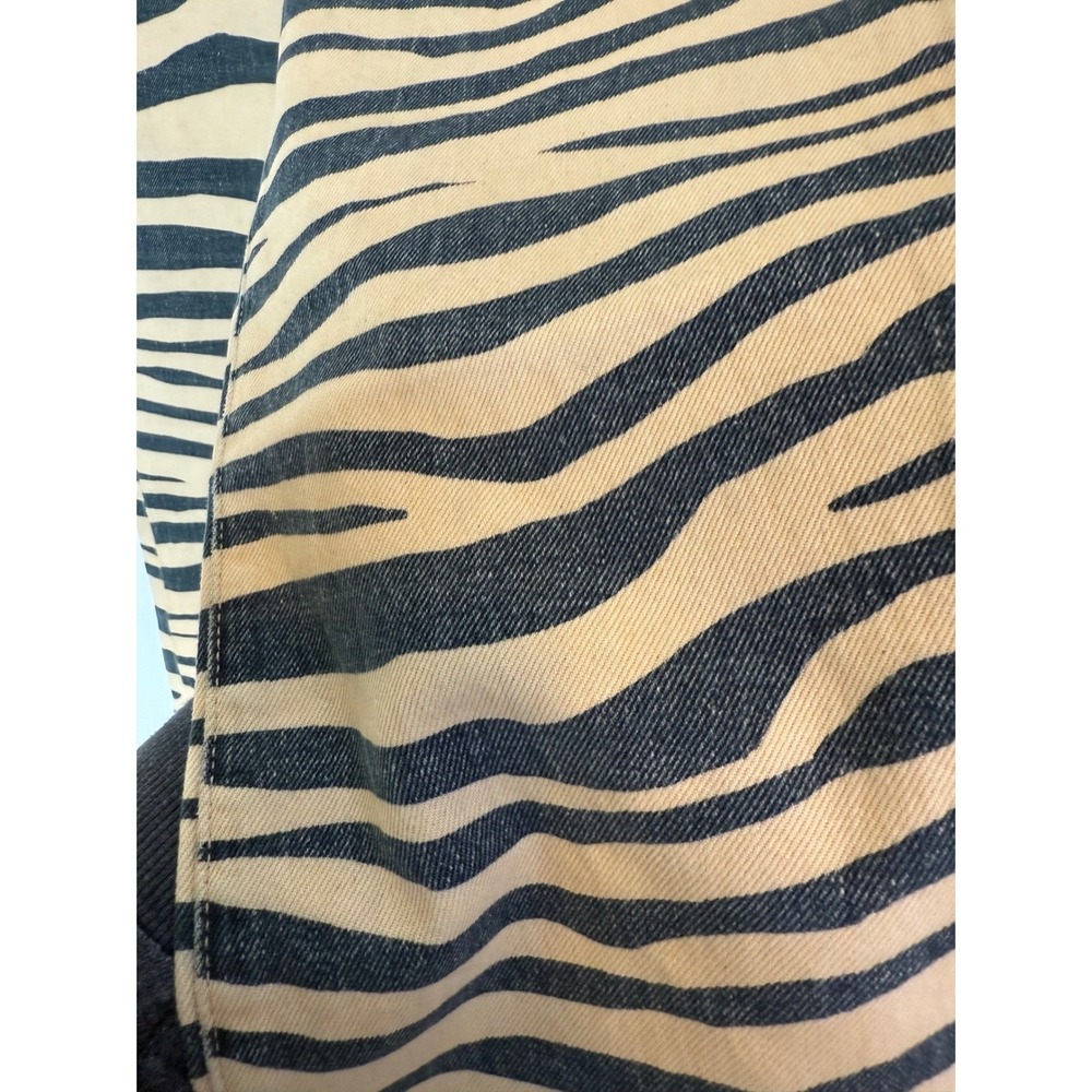 RE/DONE Jeans Women's 26 Y2K Zebra‎ Animal Print Raw Hem Tan Denim - Picture 10 of 12